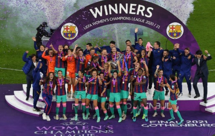 Hancurkan Chelsea, Barcelona Raih Gelar Liga Champions Wanita 2020--2021