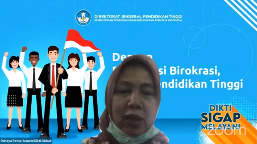 Koordinator Penjaminan Mutu Direktorat Pembelajaran dan Kemahasiswaan, Direktorat Jenderal Pendidikan Tinggi, Kemendikbudristek, Rahayu Retno. Tangkapan layar.