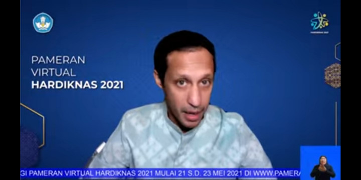Nadiem Buka Pameran Virtual Hardiknas 2021