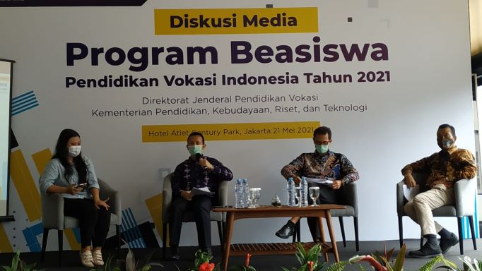 Diskusi bertema Program Beasiswa Vokasi Kemendikbudristek. Foto: Medcom.id/Ilham Pratama