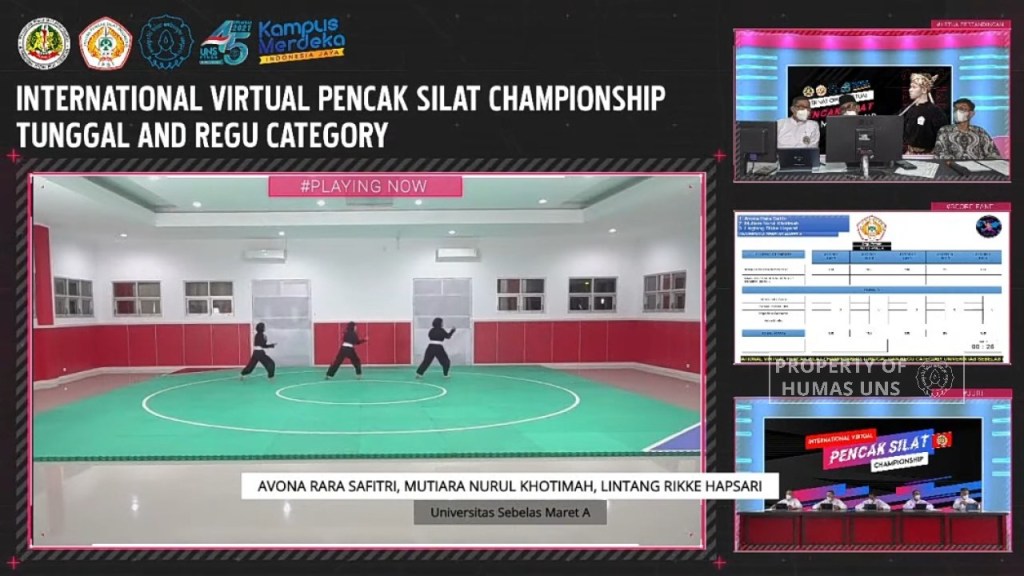 International Virtual Pencak Silat Championship 2021. Foto: UNS/Humas.