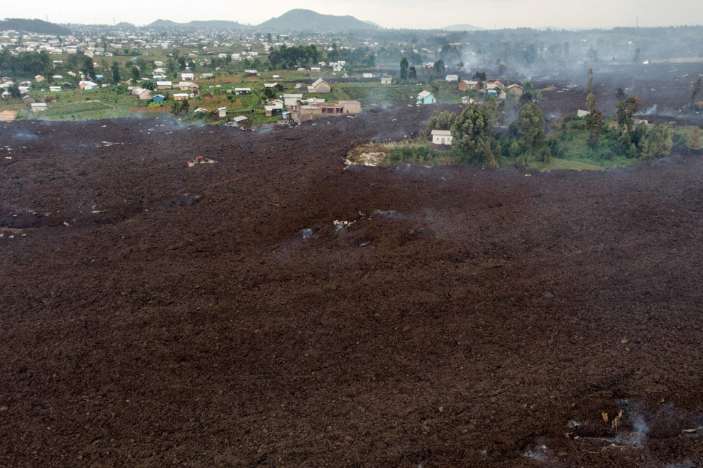 Begini Penampakan Lava Gunung Nyiragongo di Kongo