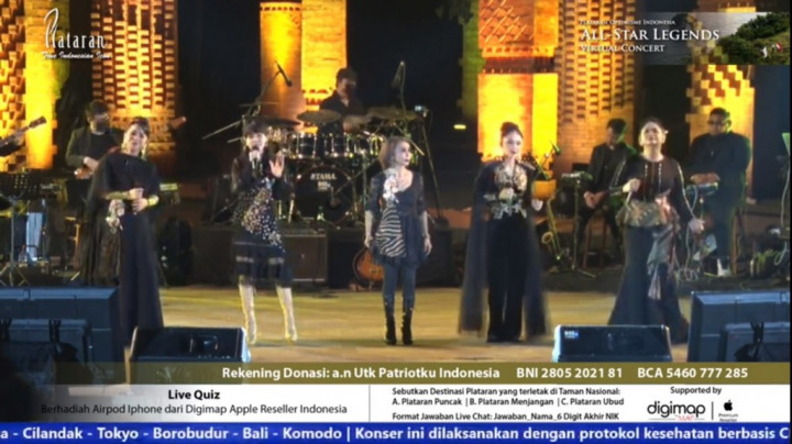 Fantastis, Donasi Rp6,8 Miliar Terkumpul di Konser Virtual All Star Legends