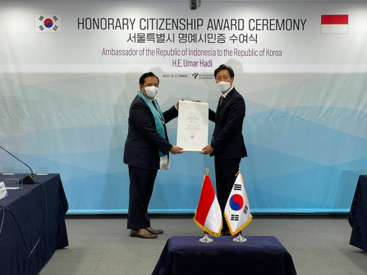 Dubes Indonesia di Korsel Dianugerahi Warga Kehormatan Kota Seoul