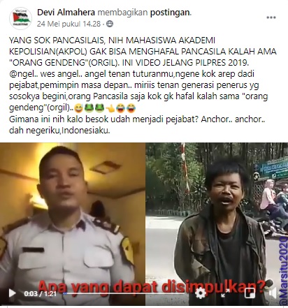 Tangkapan layar berita palsu Foto:Facebook