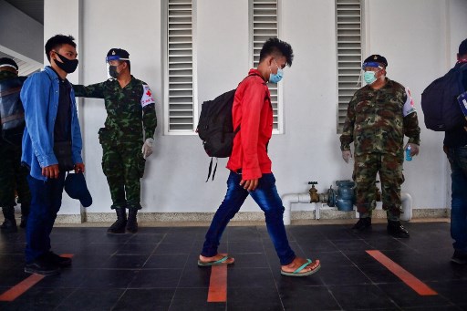 Kasus covid-19 di perbatasan Myanmar meningkat. Foto: AFP.