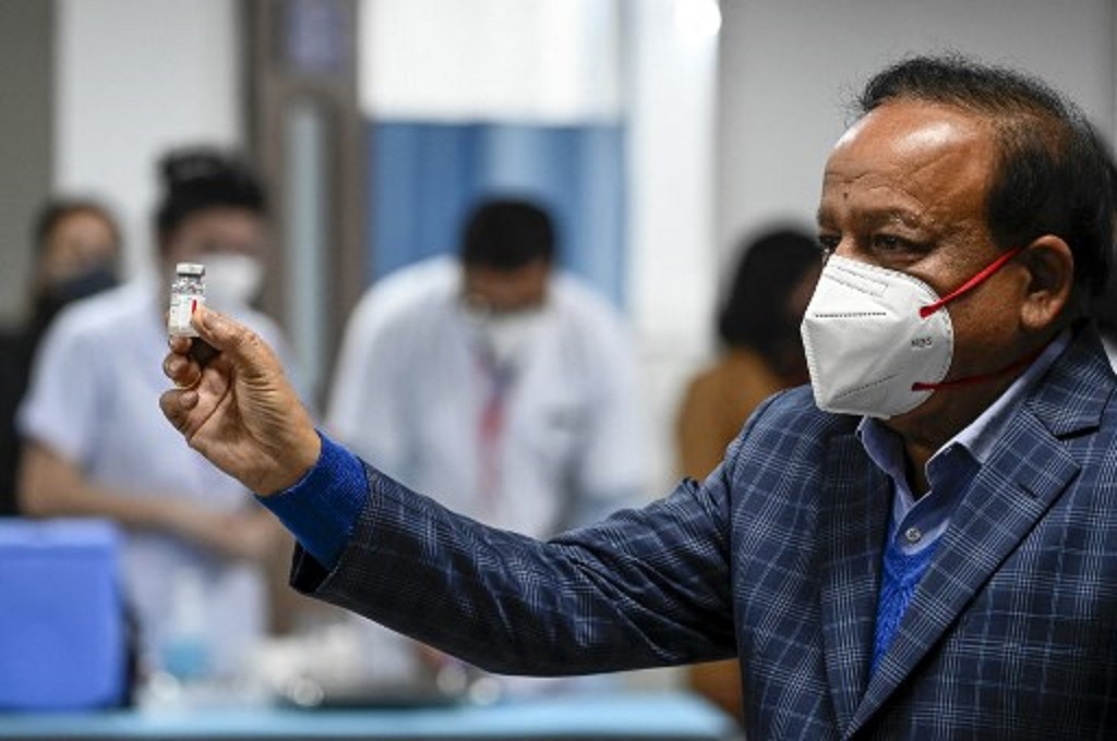 Menteri Kesehatan India Harsh Vardhan. (Sajjad HUSSAIN / AFP)