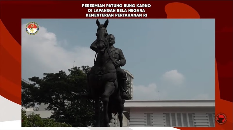 Patung Bung Karno di Gedung Kementerian Pertahanan. Medcom.id/Theofilus Ifan Sucipto