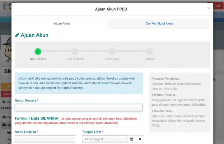 Situs PPDB Error, Ini Penjelasan Pemprov DKI Jakarta