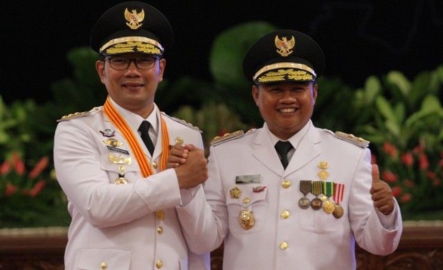 Gubernur dan Wagub Jabar Ridwan Kamil-UU Ruzhanul Ulum/MI/Ramdani 