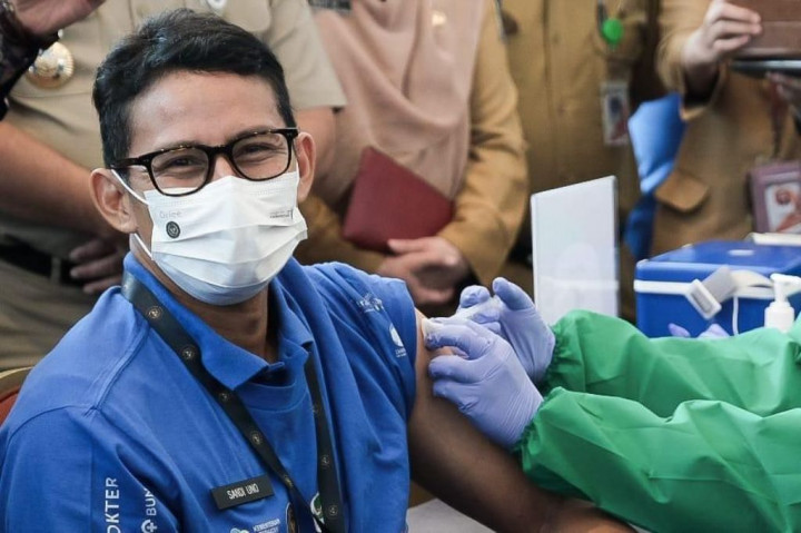 Pakai Vaksin AstraZeneca, Sandiaga: Alhamdulillah, Tak Ada Keluhan