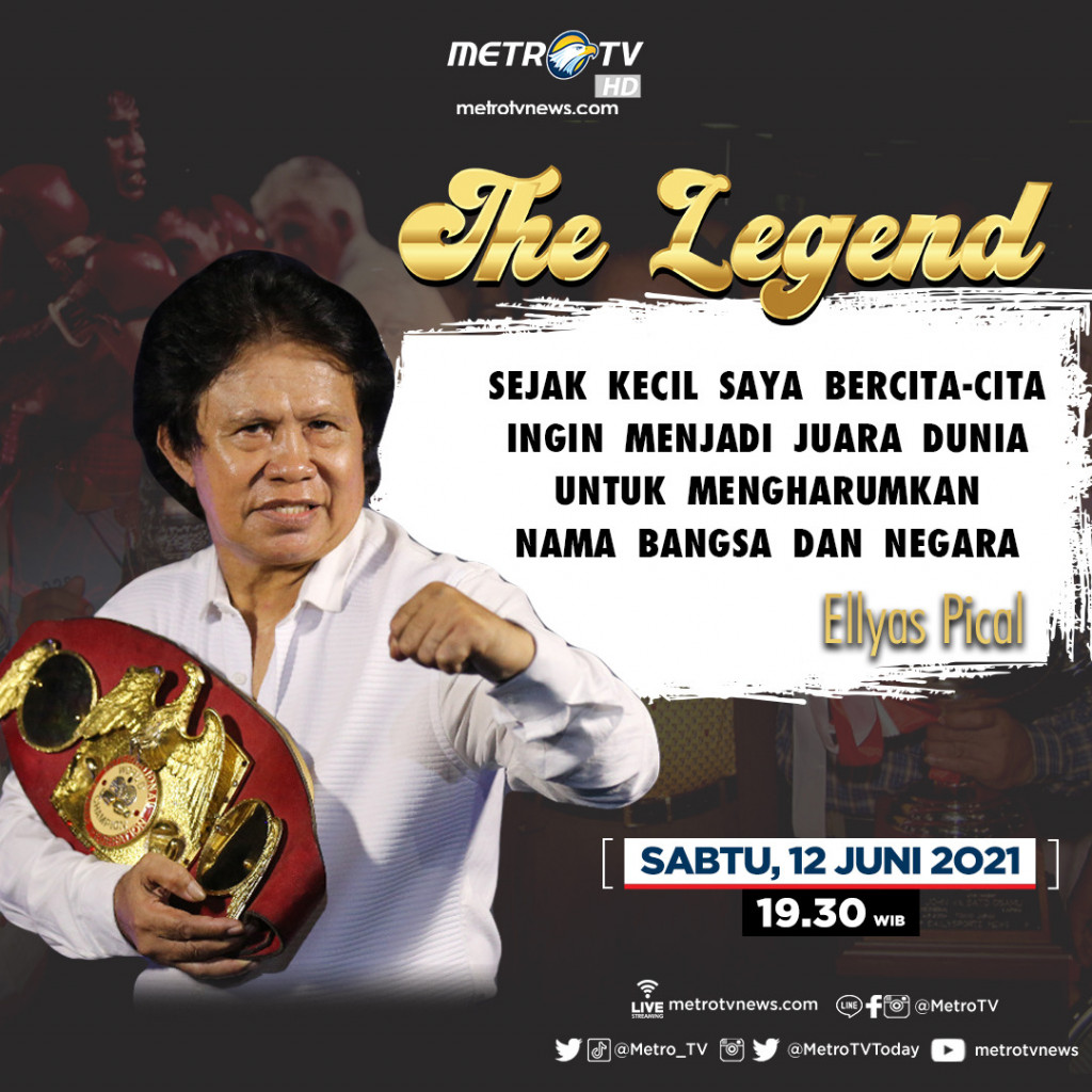 Legenda tinju Indonesia, Ellyas Pical, di program The Legend Metro TV (Dok. Medcom.id)
