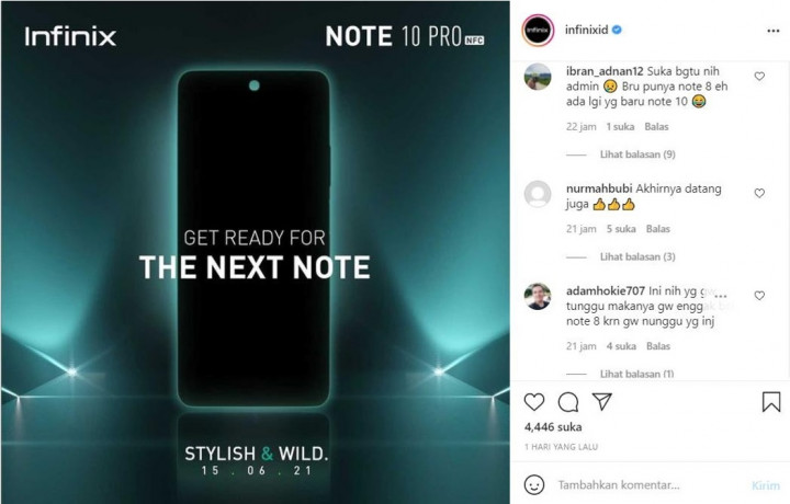 Respons Tinggi, Penjualan Infinix Note 10 Pro Ditunda