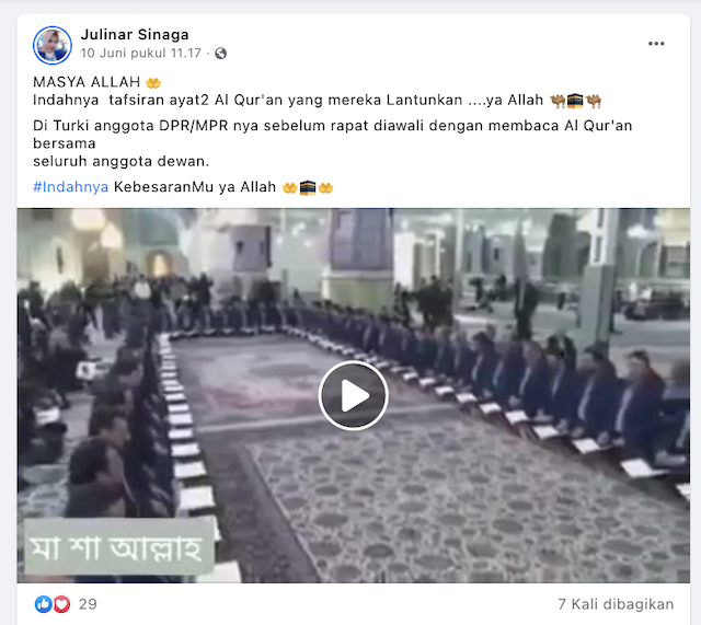 Anggota DPR/MPR Di Turki Awali Rapat Dengan Membaca Alquran
