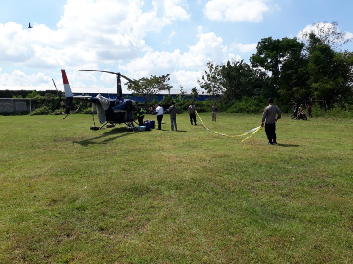 Helikopter BNPB Mendarat Darurat di Grobogan