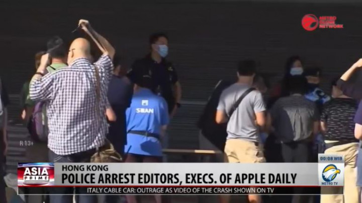 5 Petinggi Apple Daily Ditangkap di Hongkong