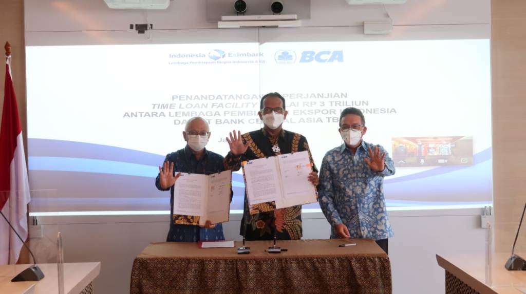 LPEI atau Indonesia Eximbank mendapatkan dukungan pendanaan dari PT Bank Central Asia Tbk (BCA) senilai Rp3 triliun. Foto: dok. LPEI