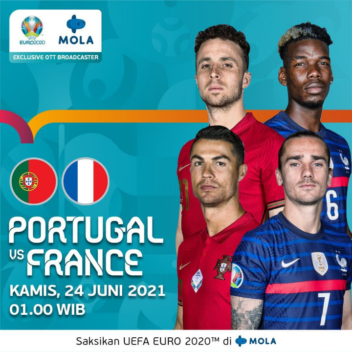 [LIVE EURO 2020] Ini Link Nonton Live Streaming Portugal vs Prancis dan Cara Berlangganan