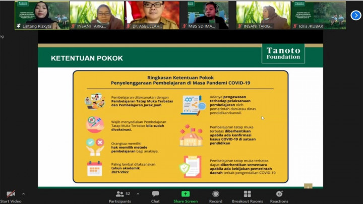 Atasi <i>Learning Loss</i>, Tanoto Latih 800 Fasilitator Guru dan Kepsek