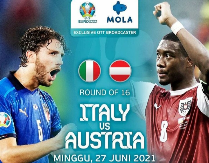[LIVE EURO 2020] Ini Link Nonton Live Streaming Italia vs Austria dan Cara Berlangganan