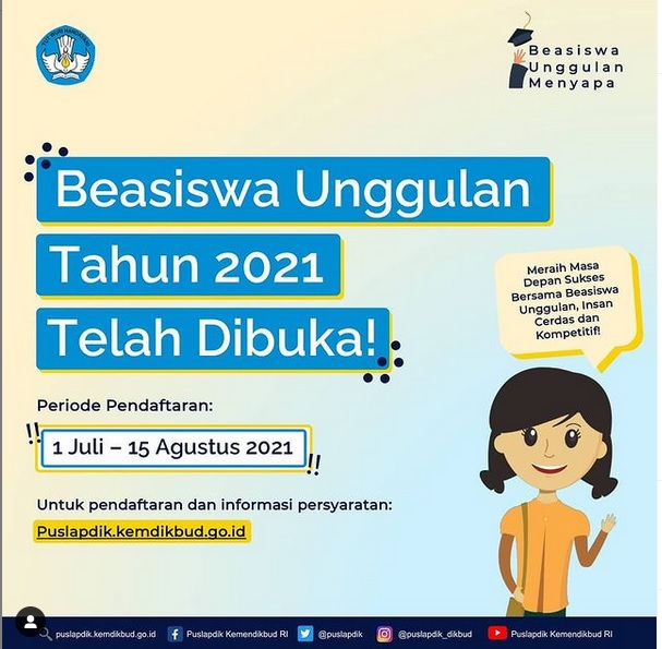 Beasiswa Unggulan 2021 Dibuka, Cek Syarat dan Cara Daftarnya