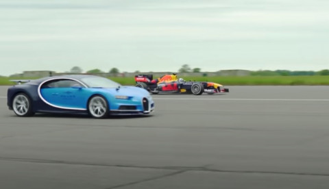 Ketika Mobil Paling Kencang di Dunia Bugatti Chiron Diadu dengan Mobil F1, Menang Mana?