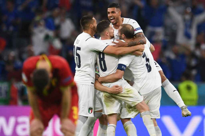 Euro 2020: Tekuk Belgia 2-1, Italia Tantang Spanyol di Semifinal