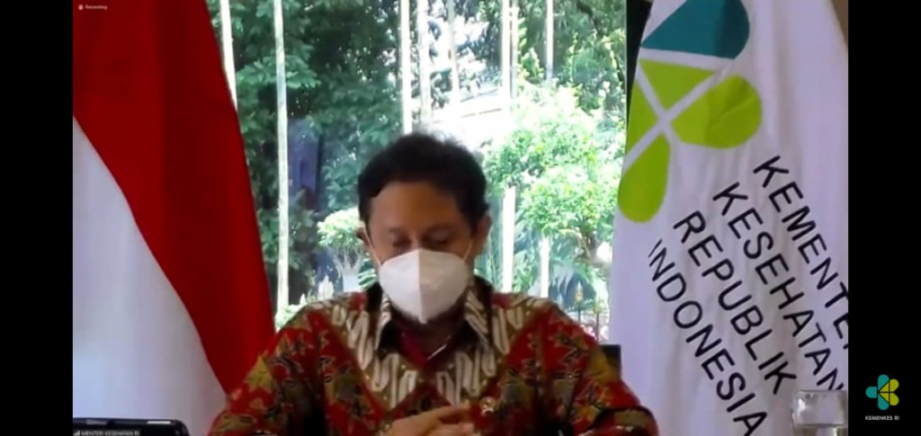 Menkes Budi Gunadi Sadikin menyampaikan keterangan via telekonferensi di Jakarta, Sabtu, 3 Juli 2021. Foto: Medcom.id/Siti Yona Hukmana