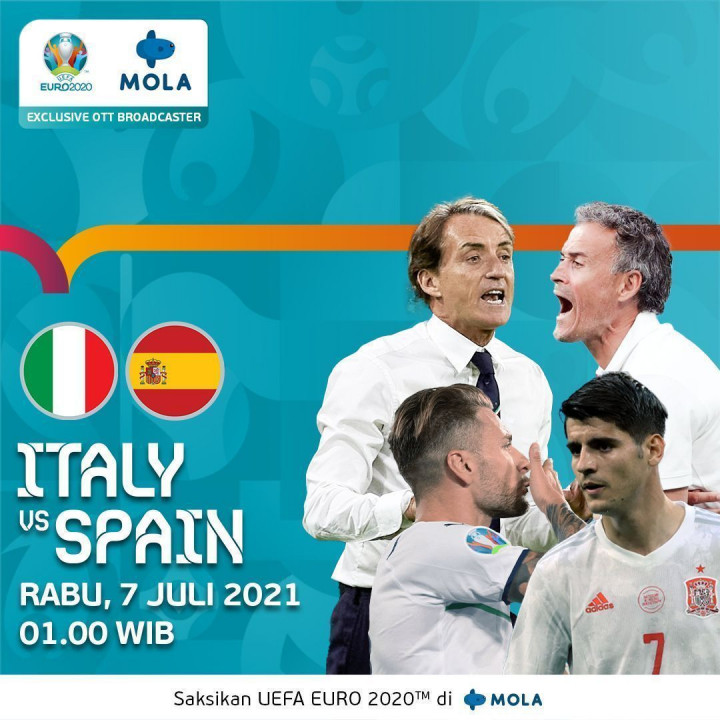 [LIVE EURO 2020] Ini Link Nonton Live Streaming Italia vs Spanyol dan Cara Berlangganan