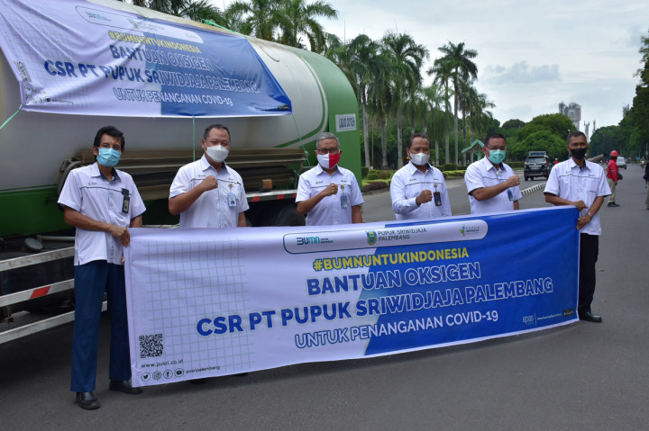 Pusri Palembang Kirim Bantuan Oksigen ke Jakarta dan Bandung