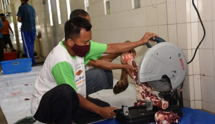 ILustrasi penyembelihan hewan kurban. Foto: Dok Humas UGM.