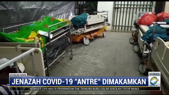 Puluhan jenazah pasien covid-19 di RSUD Jombang, Jawa Timur, harus mengantre untuk pemulasaraan. Metro TV