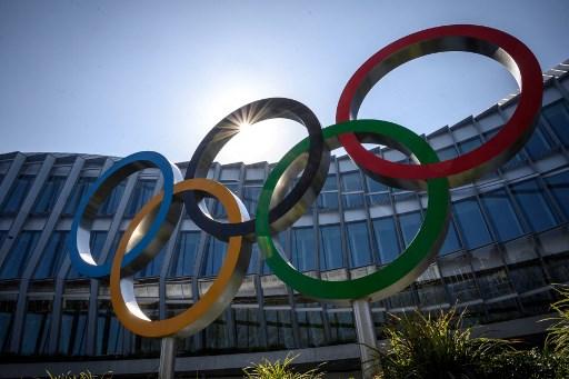 Logo Olimpiade. (Fabrice COFFRINI / AFP)