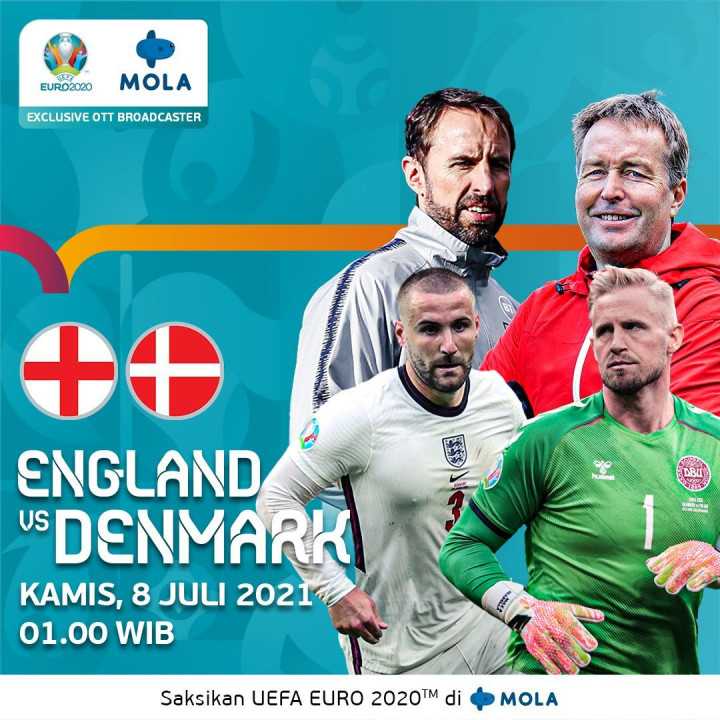 [LIVE EURO 2020] Ini Link Nonton Live Streaming Inggris vs Denmark dan Cara Berlangganan