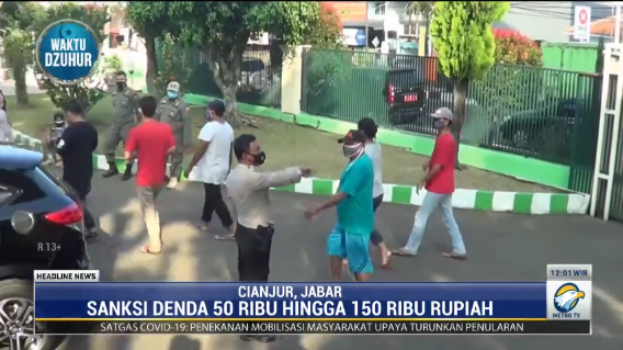 Pelanggar yang akan disidang karena melanggar PPKM Darurat. Metro TV