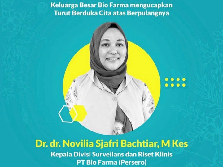 Ketua Uji Klinis Vaksin Sinovac Novilia Sjafri Meninggal karena Covid-19