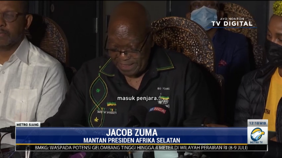Mantan Presiden Afsel Jacob Zuma Menyerahkan Diri untuk Dipenjara