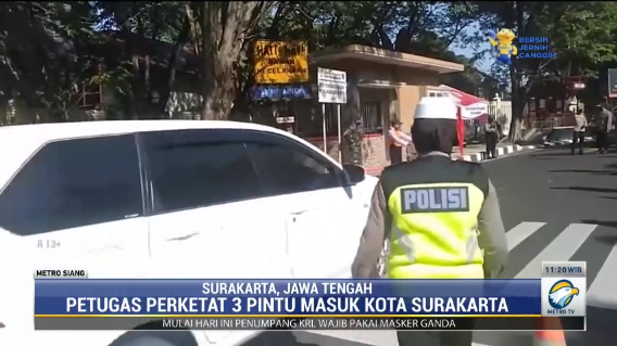 3 Titik Jalan Masuk Surakarta Dijaga Ketat