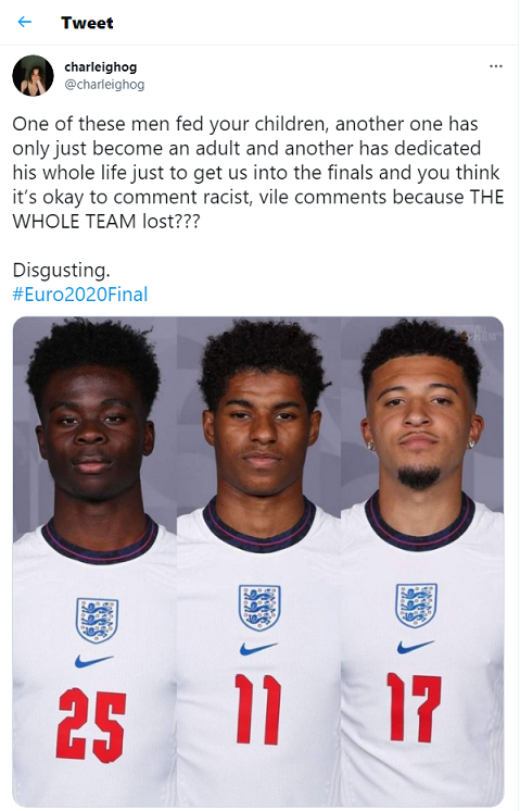 Inggris Kalah dari Italia Undang Komentar Rasis, Ini Respons Warganet