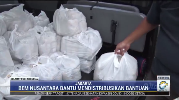 BEM Nusantara Salurkan Bantuan untuk Pasien Covid-19 Isoman