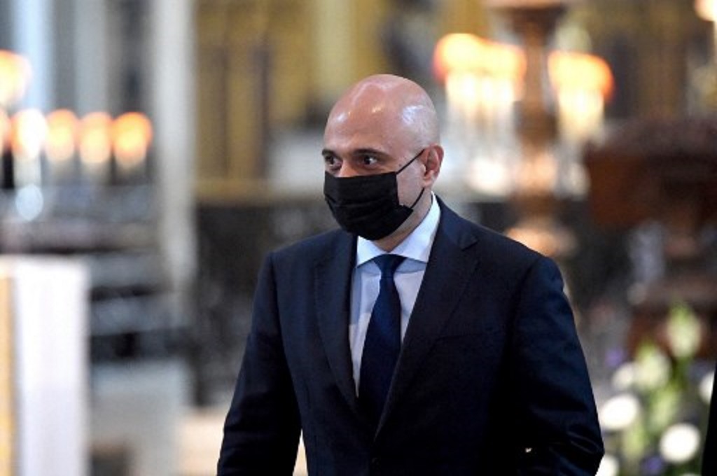 Menteri Kesehatan Inggris Sajid Javid. (Stefan Rousseau / POOL / AFP)
