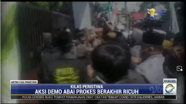 Demo di Tasikmalaya Berlangsung Ricuh dan Abai Protokol Kesehatan