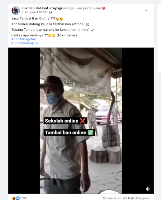 Tangkapan layar pemberitaan palsu di media sosial. Foto: Facebook