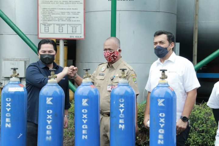 Erick Thohir Minta Penyaluran Oksigen Krakatau Steel Ditingkatkan