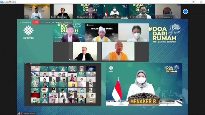 Berharap Pandemi Berakhir, Kemenaker Gelar Apel dan Doa Bersama
