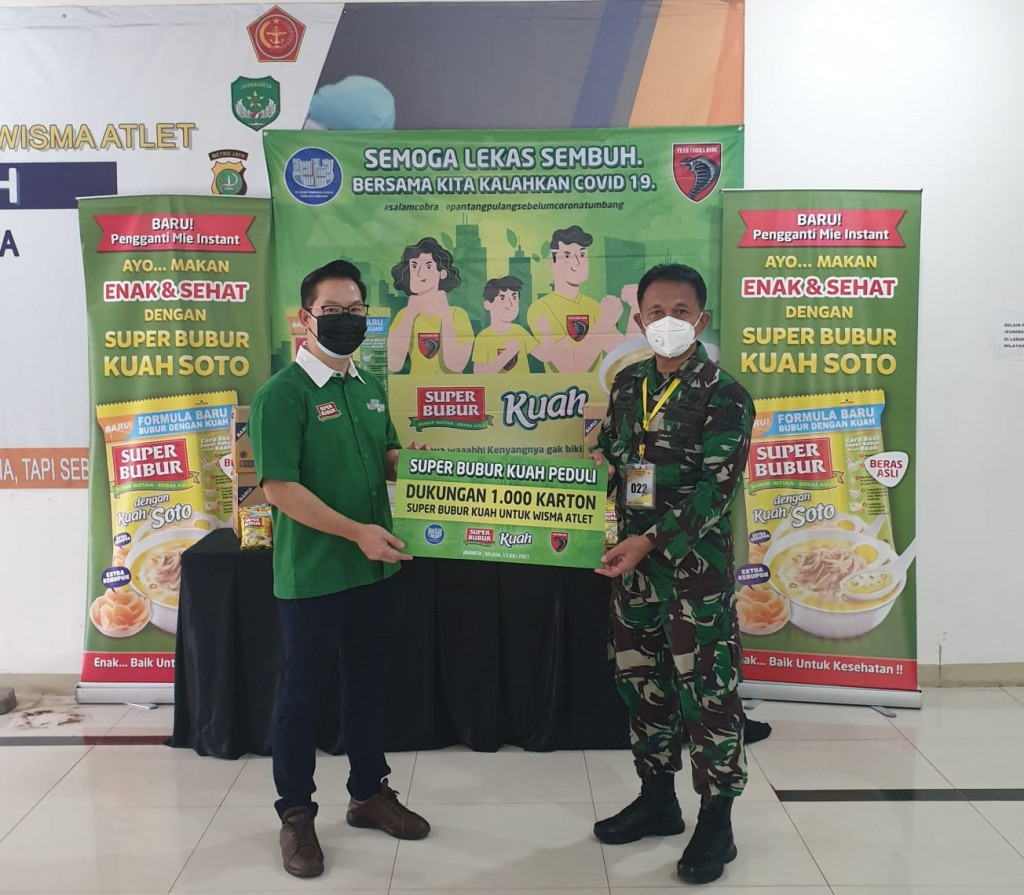 Bantuan untuk Nakes di Wisma Atlet (Foto: dok. mayora)