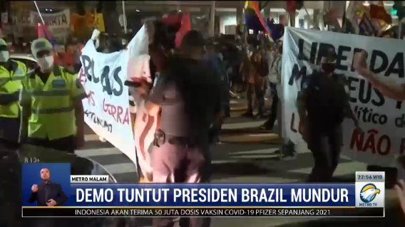 Demo Tuntut Presiden Brasil Mundur Diwarnai Kericuhan