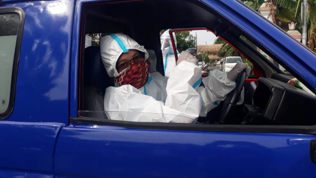 Karmini, driver pengantar jenazah covid-19 di Bantul. (Foto: Dok. Pribadi)