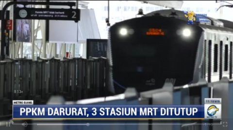 Tekan Mobilitas Warga, 3 Stasiun MRT di Jakarta Ditutup Sementara
