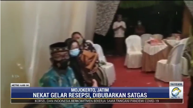 Langgar Prokes, Resepsi Pernikahan Pejabat Desa di Mojokerto Dibubarkan